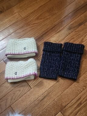 2 Sets Of  Boot TOPPERS - Cream & Navy